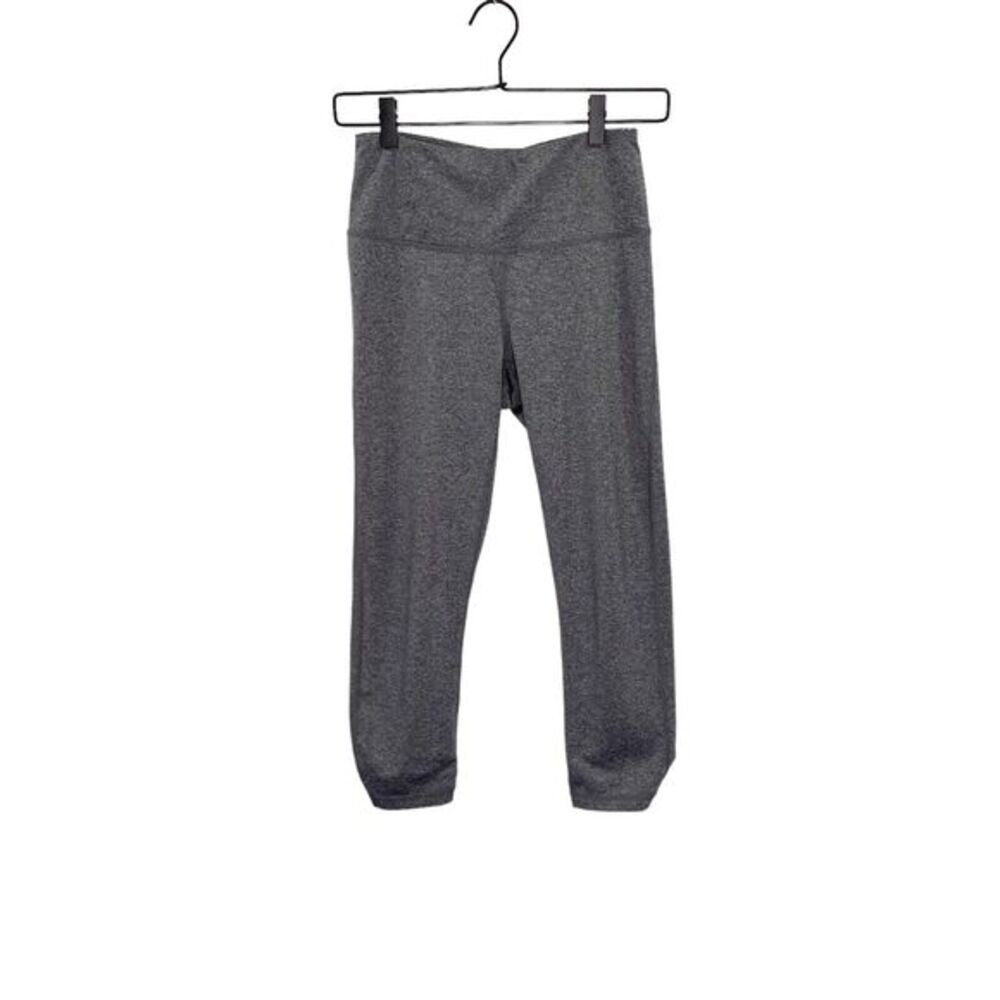 Z by Zella Womens Gray Cropped Leggings Size Small 20" Inseam Capri Knotted Cuff
